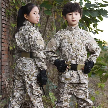 2023 Boy's Army Uniform Training Kids Set Униформа Тактическая Военная Для Детей И Взрослых Камуфляжная Куртка Брюки Для Мужчин Спецназ Com