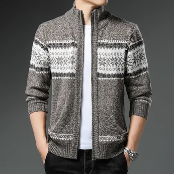 2023 Осенне-зимний мужской свитер, модный вязаный кардиган, мужской свитер высокого качества, корейская повседневная куртка, мужской свитер на молнии 8868