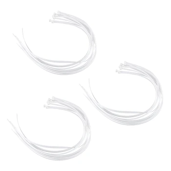 30X удлиненных кабельных стяжек длиной 76 см, белые обертки на молнии