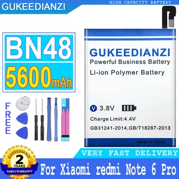 5600 мАч GUKEEDIANZI Аккумулятор BN48 Для Xiaomi redmi Note 6 Pro Note6 Pro Big Power Bateria