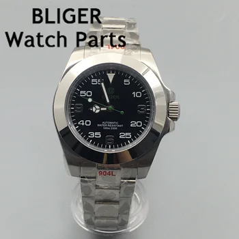BLIGER 40mm Fit NH35 36 Mingzhu Miyota PT5000 Для Мужчин Механические Наручные Часы Из Сапфирового Стекла Oyster Watches