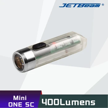 JETBEAM MINI ONE SC USB, перезаряжаемый, 400 Люмен, обнаружение флуоресцентного отбеливающего средства, Прочный Пластиковый брелок-фонарик