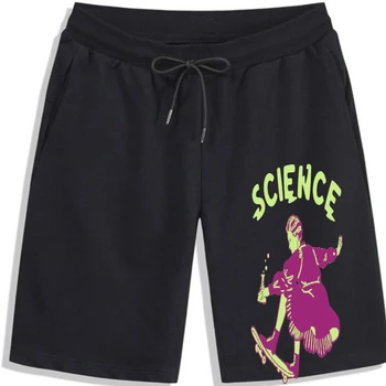 LookHUMAN Science is Rad (Мария Кюри) Черные шорты из хлопчатобумажной ткани, шорты-футболки, короткие повседневные шорты из классной ткани с принтом