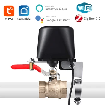 Tuya WiFi Водяной Клапан Zigbee Контроллер Отключения Газа Поддержка Alexa Google Home Assistant Tuya / Smart Life App Беспроводное Управление