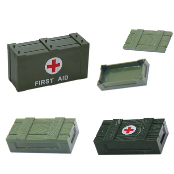 WW2 Современная Медицинская коробка, фигурки, строительный блок, бутылка с лекарственной энергией, Военный Армейский спасательный ящик, Детские подарочные игрушки B199