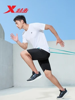 XTEP / Шорты, Мужские летние спортивные быстросохнущие капри Ice Silk для фитнеса, спортивные штаны для бега, мужские брюки