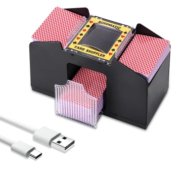 Автоматический тасователь покерных карт Настольные игры двойного назначения USB / аккумуляторная тасовочная машина для игры в покер с картами для развлечения на вечеринке