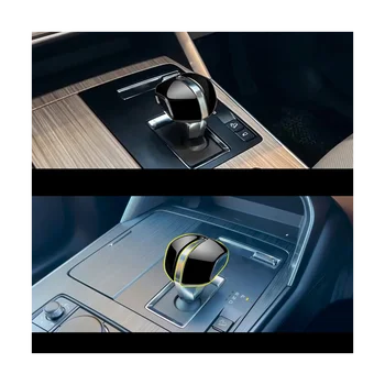 Автомобильная яркая черная крышка ручки переключения передач, украшение крышки ручки переключения передач центрального управления для Mazda Cx-60 2020-2023 гг.
