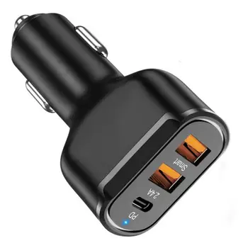 Автомобильное зарядное устройство USB C Мощностью 30 Вт, автомобильное зарядное устройство для быстрой зарядки PD, адаптер для автомобильного зарядного устройства Fast USB, совместимый с мини и металлом, для смартфонов, спорта