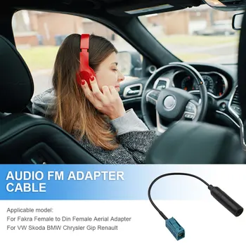Автомобильный аудио FM-адаптер 12V, мини-автомобильный радиоантенный преобразователь, проводное радио, линия адаптера антенны Fakra для Chrysler Jeep Renault