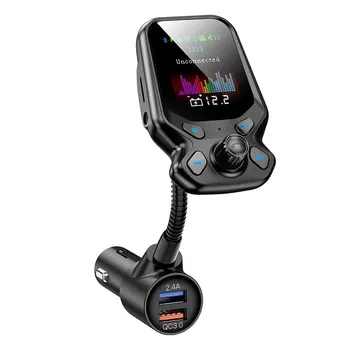 Беспроводной MP3-плеер радиоадаптер Bluetooth FM-передатчик Автомобильный FM-передатчик 1,8-дюймовый цветной экран 87,5 МГц-108 МГц Прочный новый
