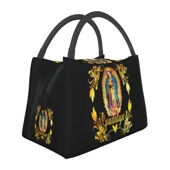 Богоматерь Гваделупская, Дева Мария, Термоизолированные сумки для ланча, Мексиканская Virgen Maria, Переносная сумка для ланча, коробка для хранения еды