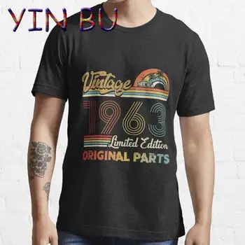 Винтаж 1963 года, Ограниченная серия оригинальных запчастей, мужские футболки, хлопковая одежда в стиле хип-хоп Hombre, топы с коротким рукавом XS-3XL