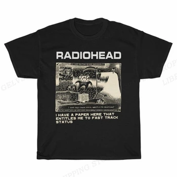 Винтажная футболка Radiohead, Мужские Модные футболки, Хлопковая футболка, Детские Топы Y2k, Футболки, Рэпер Рок, Футболка, Женские топы, DIY Camisetas Boy