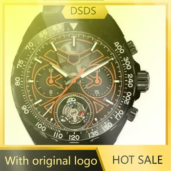 Водонепроницаемые кварцевые часы Dsds Men's 904L из нержавеющей стали 44 мм -tag