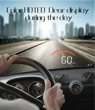 Головной дисплей M11 HUD Auto OBD2 GPS Двухсистемный проектор для защиты стекол автомобиля, Сигнализация температуры воды, Электронные Аксессуары