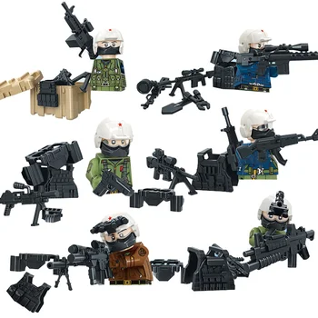 Детские игрушки Фигурки солдат специальных Военно-воздушных сил SAS, модель снаряжения воина, Набор оружия, Строительный блок, Костюм, Подарки на День рождения