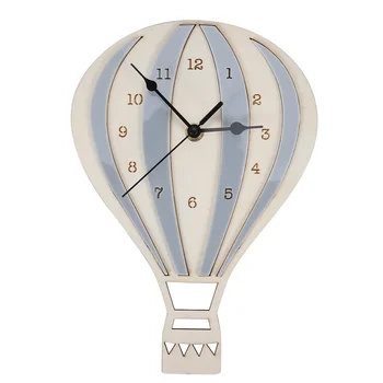 Детские мультяшные часы с воздушным шаром в скандинавском стиле, Немой звук, настенные часы в комнате, Уникальные подарки, украшения для дома, Серый цвет