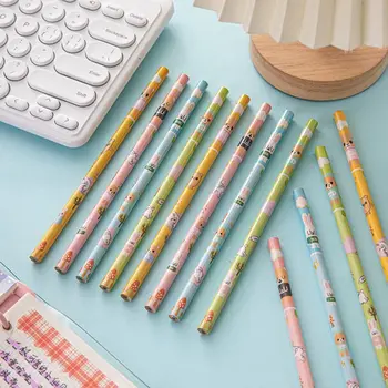 Детский мультяшный студенческий карандаш HB, Канцелярский деревянный карандаш для экзаменов, Художественные принадлежности, карандаш для рисования, Экологически чистые канцелярские принадлежности для письма