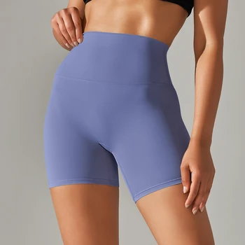Женские спортивные Короткие шорты для йоги, защищающие от приседаний, обтягивающие шорты для фитнеса с высокой талией, Быстросохнущие шорты для велоспорта, спортивные шорты для спортзала