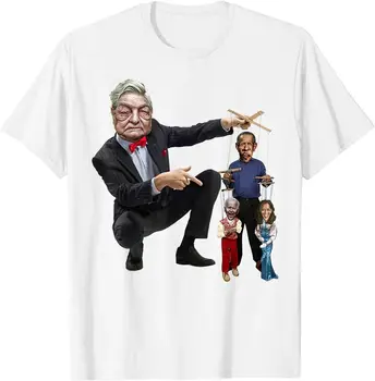 Забавная футболка с изображением либералов против Байдена, Джордж Сорос играет в марионеток С Байденовскими шутками