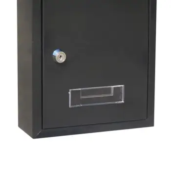 Защищенный от коррозии почтовый ящик 22x6, 5x30 см, настенный почтовый ящик, безопасный чехол черного цвета