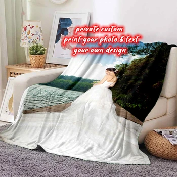 Изготовленное на заказ одеяло, фланелевое одеяло, персонализированное фото, флисовые одеяла для дивана или кровати в подарок, индивидуальная печать 