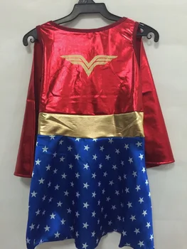 Костюм Чудо-девочки, детское платье Супергероя, косплей, костюм на Хэллоуин для детей, одежда из аниме для девочек, праздничный Карнавал