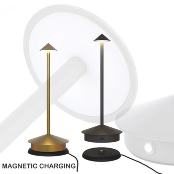 Креативная столовая сенсорная светодиодная журнальная настольная лампа для гостиничного бара, перезаряжаемая настольная лампа, декоративная настольная лампа