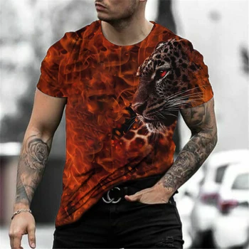 Лев, сражающийся с животным, Свирепый Лев, Волк, 3D футболка, Новая летняя мужская футболка с коротким рукавом, черно-белый дизайн, полиэстер