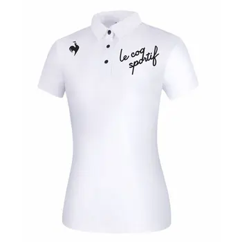 Летняя женская одежда, Женская футболка для гольфа с коротким рукавом, повседневная модная дышащая эластичная спортивная рубашка для гольфа на открытом воздухе