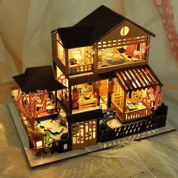 Миниатюры Дом для постройки дома своими руками модель дома ручной работы креативные игрушки деревянный подарок на день рождения