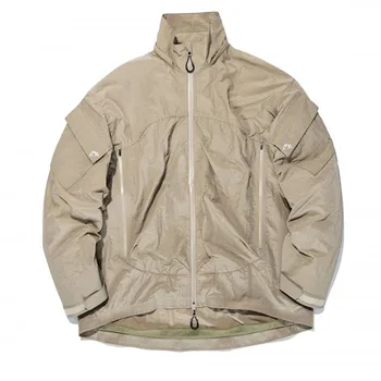 Многофункциональная водонепроницаемая куртка-автомат, мужская повседневная свободная куртка из нейлоновой сетки, пальто