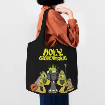 Модная сумка для покупок Holy Guacamole, переработка фруктов, веганские холщовые сумки для покупок, сумки для фотографий