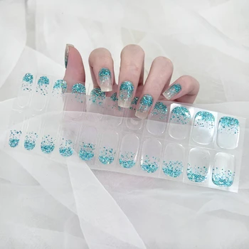 Наполовину отвержденные гелевые обертывания для ногтей Ice Прозрачный УФ-гель телесного цвета, пластырь для ногтей, фототерапия, масляная пленка для ногтей, наклейки, нужна УФ-лампа