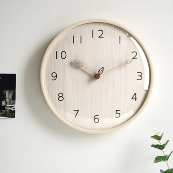 Настенные часы из массива дерева, современная минималистичная гостиная, домашние бесшумные часы, индивидуальность, модные креативные часы в скандинавском стиле