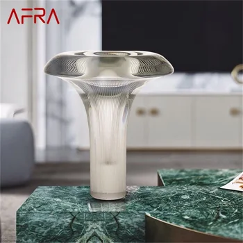 Настольная лампа AFRA Modern Mushroom Креативного дизайна, Настольная лампа из серого стекла, декоративная для домашнего кабинета, Спальни