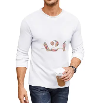 Новая длинная футболка с логотипом A24, одежда в стиле аниме, винтажная одежда, футболка оверсайз, футболка нового выпуска, мужские тренировочные рубашки