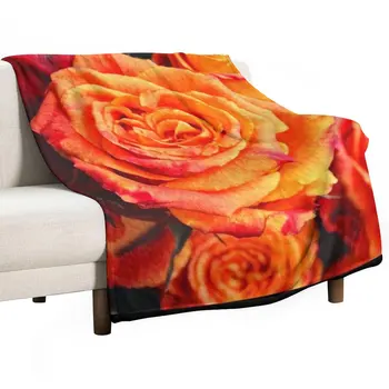Новая композиция из роз, плед, Большое одеяло, тепловое одеяло, покрывало для дивана, зимняя кровать, одеяла