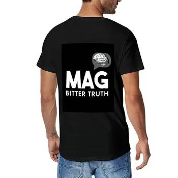 Новая футболка MAG BITTER TRUTH, одежда из аниме, топы больших размеров, милые топы, простые черные футболки, мужские