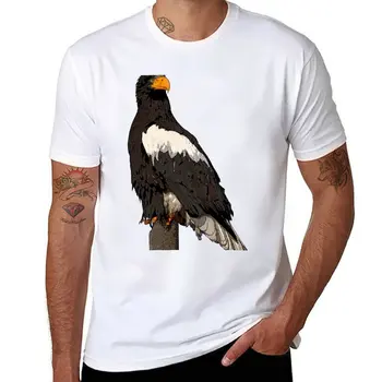 Новая футболка с изображением морского орла Стеллера с коротким рукавом, футболки в стиле хиппи, мужская футболка