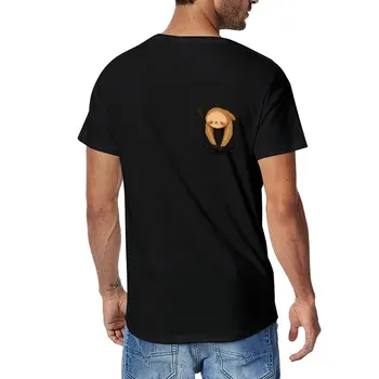 Новая футболка с ленивцем в кармане, эстетичная одежда, футболка с аниме, мужские футболки для больших и высоких