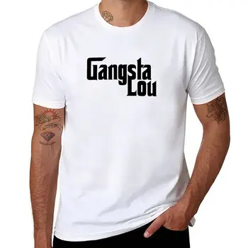 Новая футболка с логотипом Gangsta Lou, футболка с аниме, забавные футболки, футболки для мужчин с графическим рисунком