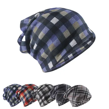 Новые модные клетчатые женские теплые шапочки Skullies, повседневная шапка для девочек, шарф, Б/у, шапочка для танцев на открытом воздухе, капор для девочек, распродажа Gorras