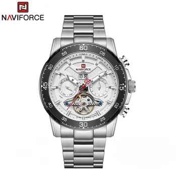 Новые роскошные Механические Повседневные Автоматические часы для мужчин, модные Спортивные водонепроницаемые наручные часы с дисплеем даты и дня Reloj NFS1001