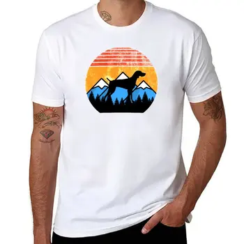Новый Винтажный Немецкий Короткошерстный Пойнтер Sunset Mountains Ретро Потертая Футболка футболки на заказ мужские футболки пакет