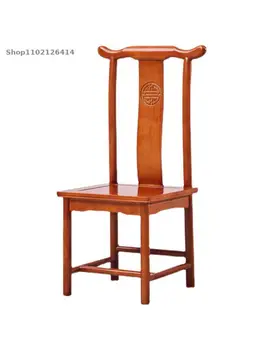 Новый китайский стул из цельного дерева, обеденный стул, стул со спинкой для ресторана, официальная шляпа, ресторанный стол и стул утолщенные