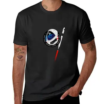 Новый логотип миссии Spacex Crew Dragon Demo-2 на футболке F9, однотонная футболка, быстросохнущая футболка, футболки для мужчин
