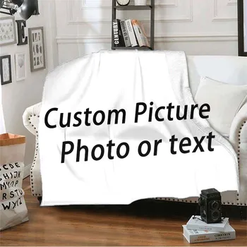 Одеяла на заказ Создайте свое собственное одеяло Сделай САМ, одеяло с персонализированной фотографией или текстом, покрывало для дивана, мягкое фланелевое одеяло