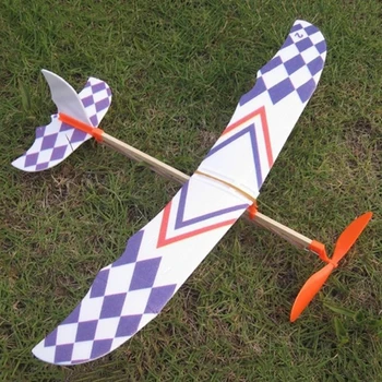 Планер на резинке, модель летающего самолета, игрушка для сборки своими руками, подарок для ребенка